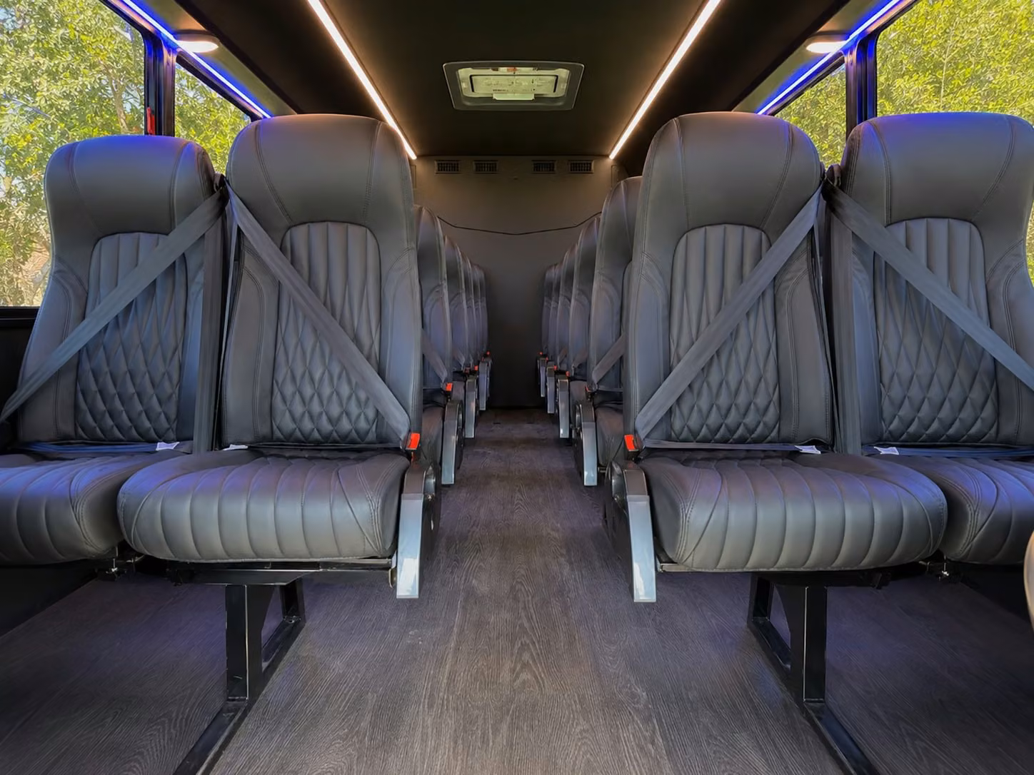 15 passenger minibus interior