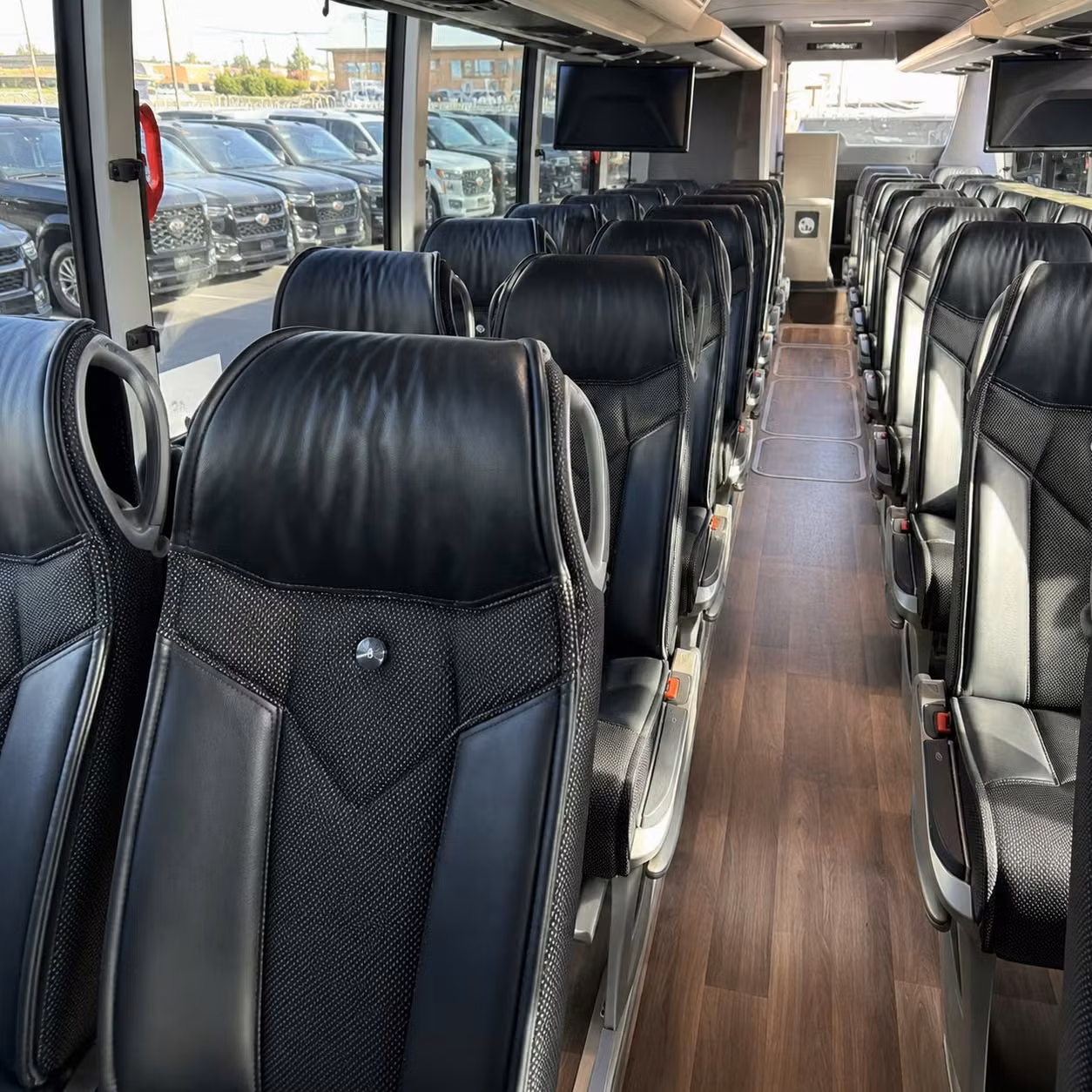 56 passenger charter bus interior
