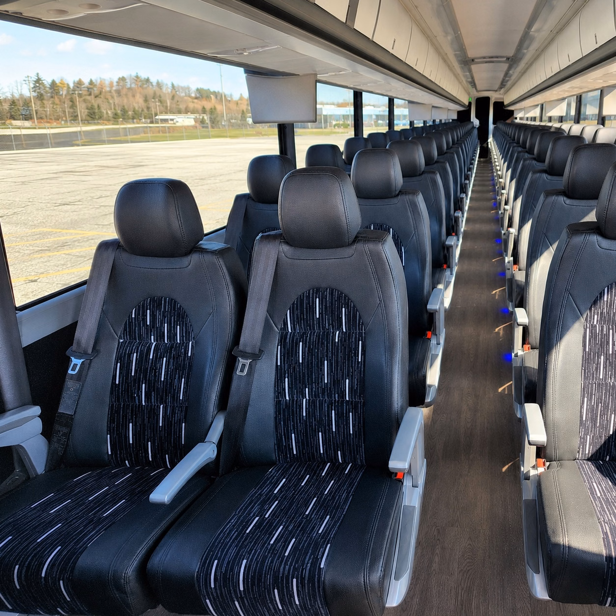greeley charter bus rental interior